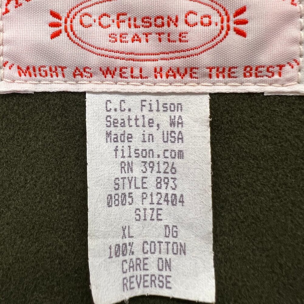 Filson Style 893 Moleskin Bomber, Green, XL, Made in USA - Picture 7 of 13